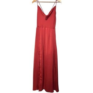 Forever 21 burnt orange Dress Spaghetti Strap‎ Maxi Size L